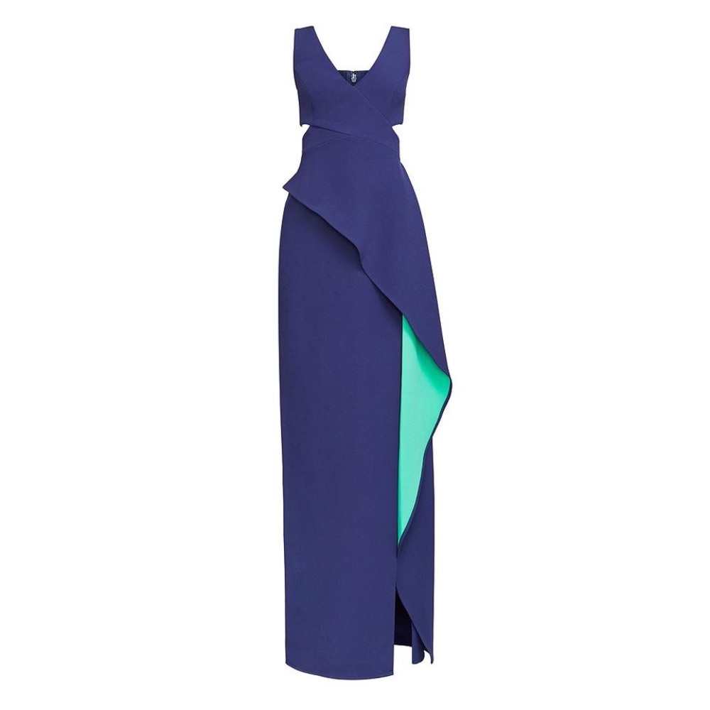 BCBG Riya Peplum Formal Dress